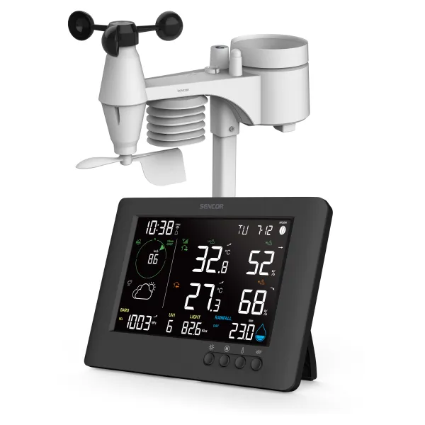 Метеостанция WIFI, чёрный Sencor (SWS10500WIFI)