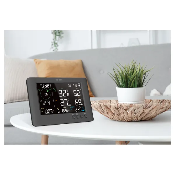 Метеостанция WIFI, чёрный Sencor (SWS10500WIFI) - Фото 2