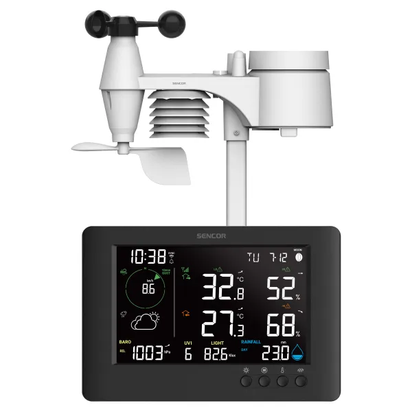 Метеостанция WIFI, чёрный Sencor (SWS10500WIFI) - Фото 3