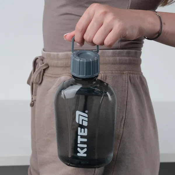 Пляшечка для води Kite 650 мл сіра, тританова (K25-1240-1) - Фото 5