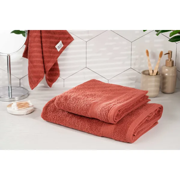 Полотенце махровое 50х90см, 100% хлопок, красновато-коричневое SuperSoft Ardesto (ART2250RT) - Фото 2