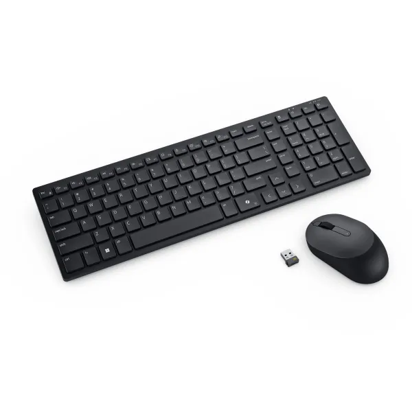 Комплект клавиатура и мышь беспроводной Pro Compact, KM555, UA, чёрный Dell (580-BBWJ)