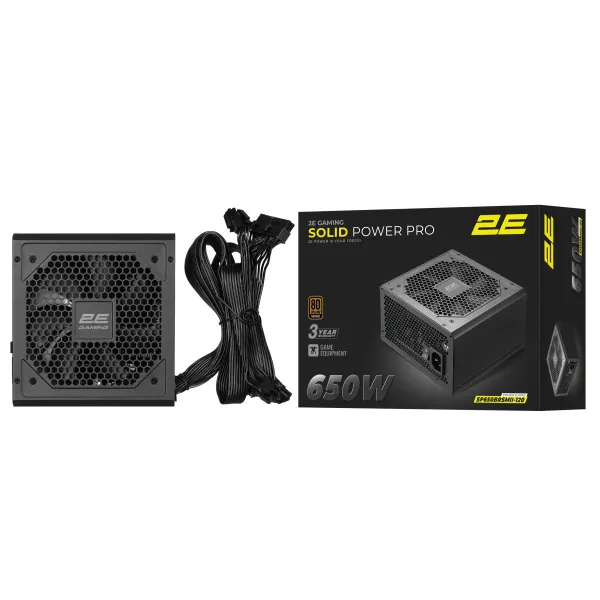 Блок питания GAMING Solid Power Pro ATX3.1 GEN5.0  (650W) 2E (2E-SP650BRSMII-120) - Фото 4