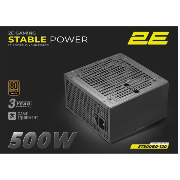 Блок питания GAMING Stable Power ATX3.1  (500W) 2E (2E-ST500BR-120)