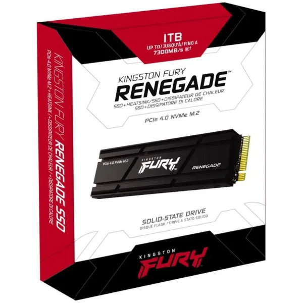 Накопичувач SSD M.2 1TB PCIe 4.0 Fury Renegade + радіатор Kingston (SFYRSK/1000G) - Фото 2