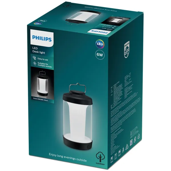 Ліхтар кемпінговий Cicero 6Вт, 5000K, 4000мАг, USB-A, IP54, чорний Philips (929003241607) - Фото 3