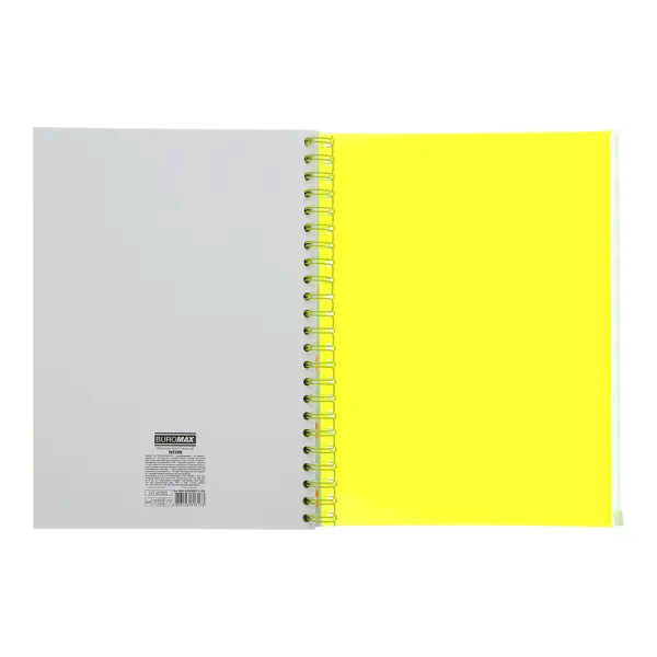 Тетрадь на пружине NEON, А4, 120 л, клетка, 3 PVC разделители, PVC обложка, желтая Buromax (BM.24349911-08) - Фото 4