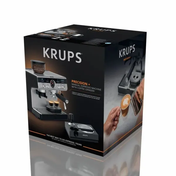 Кофеварка рожковая Precision+, 3.5л серый Krups (XP804T10) - Фото 15