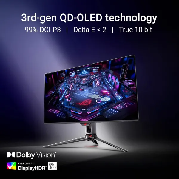 Монитор 31.5" ROG Swift PG32UCDMR, QD-OLED, 240Hz Asus (90LM0C00-B01971) - Фото 1