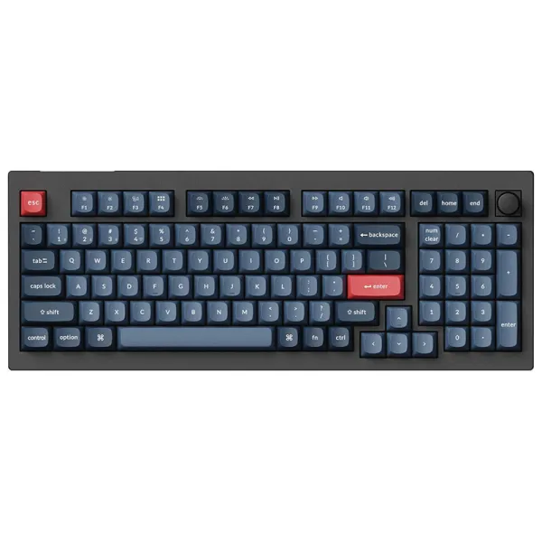 Клавиатура WL/BT/USB-A механическая, RGB, V5 Max, Gateron Jupiter Red, Knob, WL/BT/USB-A, Hot-Swap, QMK, EN/UKR, чёрная Keychron (V5M-D1-UA)