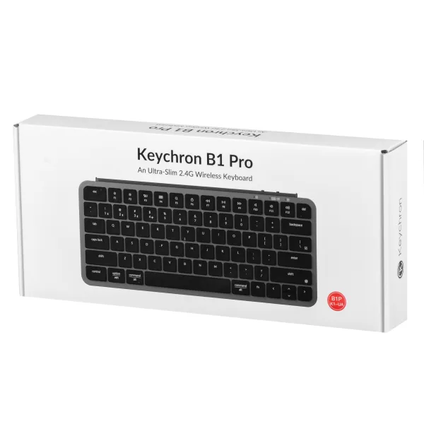 Клавиатура USB/WL/BT мембранная B1 Pro, space gray Keychron (B1P-K1-UA) - Фото 8