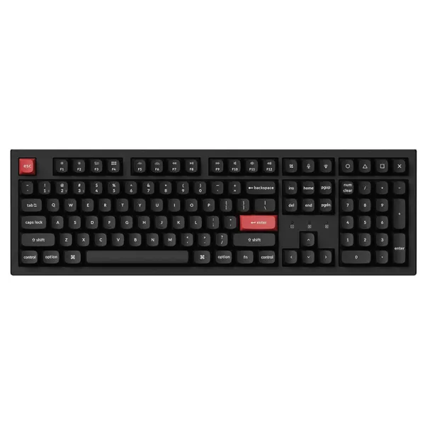 Клавиатура WL/BT/USB-A механическая, RGB, K10 Pro, K Pro Banana, QMK, EN/UKR, чёрная Keychron (K10P-B4-UA)