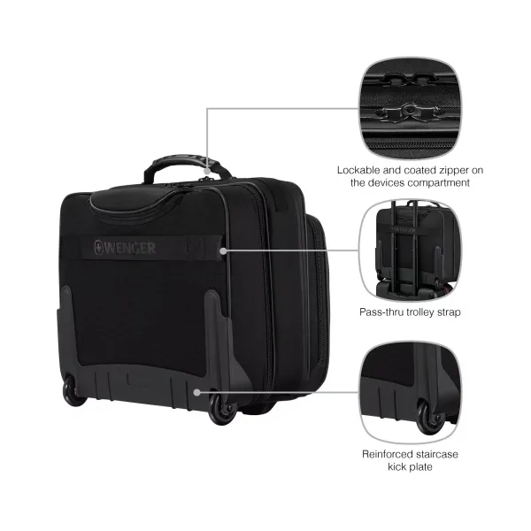 Сумка для ноутбуку кейс-пилот 16", Legacy Black Series, чёрная Wenger (653631) - Фото 4