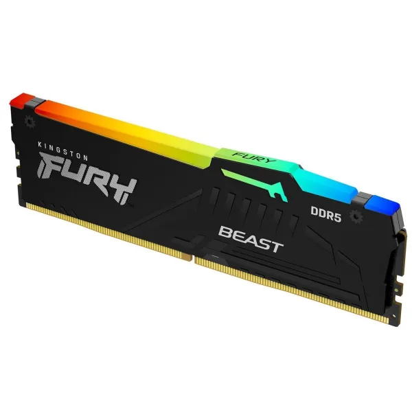 Память ПК DDR5 32GB 5600 FURY Beast RGB Kingston (KF556C36BBE2A-32) - Фото 1