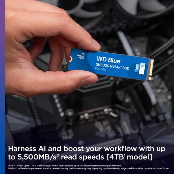 Накопитель SSD M.2 2TB PCIe 4.0 Blue SN5000 Western digital (WDS200T4B0E) - Фото 1