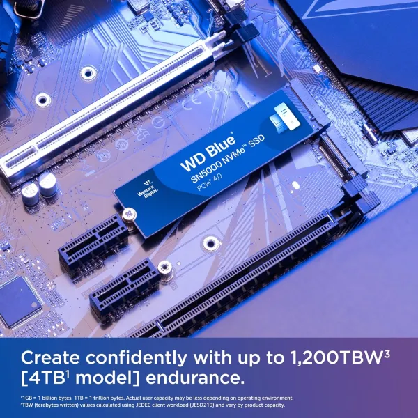 Накопитель SSD M.2 2TB PCIe 4.0 Blue SN5000 Western digital (WDS200T4B0E) - Фото 3