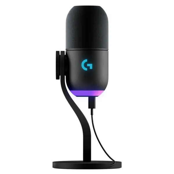 Микрофон USB Type-C игровой Yeti GX Dynamic RGB Lightsync, чёрный Logitech (988-000569) - Фото 9