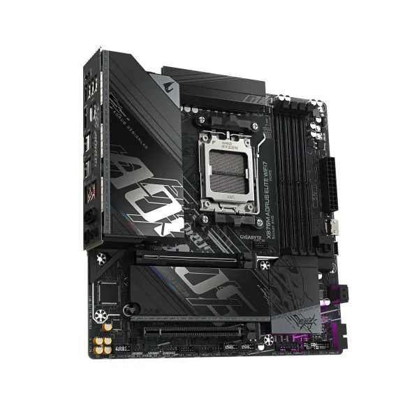 Материнская плата sAM5 4xDDR5 M.2 mATX GIGABYTE (X870M_A_ELITE_WF7) - Фото 1