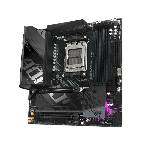 Материнская плата sAM5 4xDDR5 M.2 mATX GIGABYTE (X870M_A_ELITE_WF7) - Фото 2