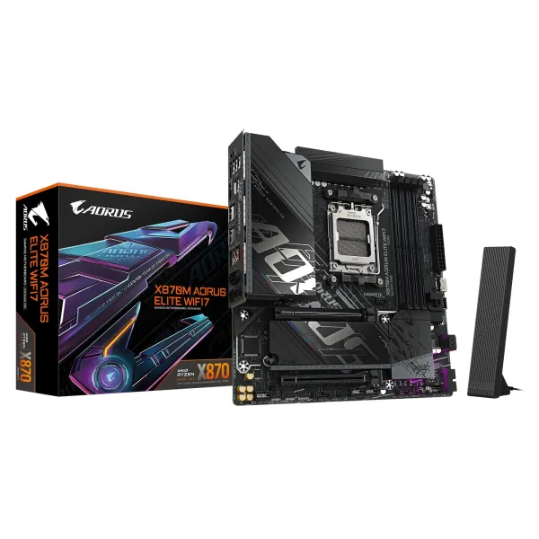 Материнская плата sAM5 4xDDR5 M.2 mATX GIGABYTE (X870M_A_ELITE_WF7) - Фото 4