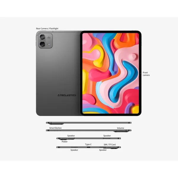 Планшет ArtPad Air 11" 8ГБ, 128ГБ, LTE, 8000мА•ч, Android, серый Teclast (6940709687987) - Фото 13