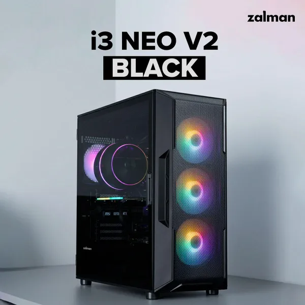 Корпус без БП, ATX, чёрный Zalman (I3NEOV2BLACK) - Фото 1