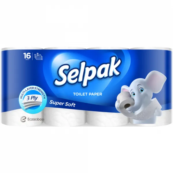 Туалетная бумага белая 16 шт Extra Selpak (32361260)