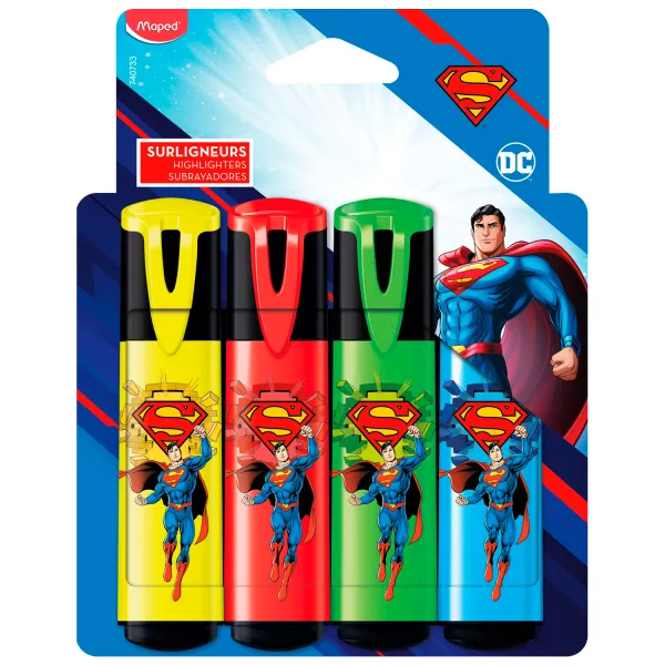 Набор из 4-х текстовых маркеров SUPERMAN Maped (MP.740733)
