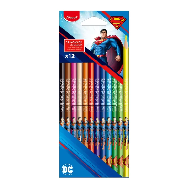 Карандаши цветные SUPERMAN 12 цветов Maped (MP.862208) - Фото 6