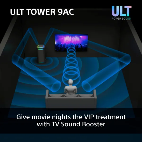 Система акустическая ULT Tower 9AC 2.0, BT 5.3, чёрная Sony (SRSULT900AC.AF1) - Фото 14