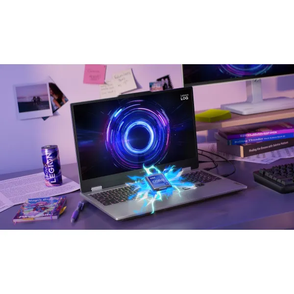 Ноутбук LOQ 15IRX10 15.6" IPS, Intel i7-13650HX, 24GB, F512GB, NVD5060-8, сірий Lenovo (83JE00GYRA) - Фото 17