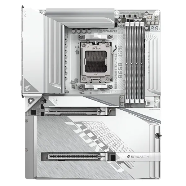 Материнська плата  sAM5 B850 4xDDR5 M.2 ATX GIGABYTE (B850_A_STEALTH_ICE)