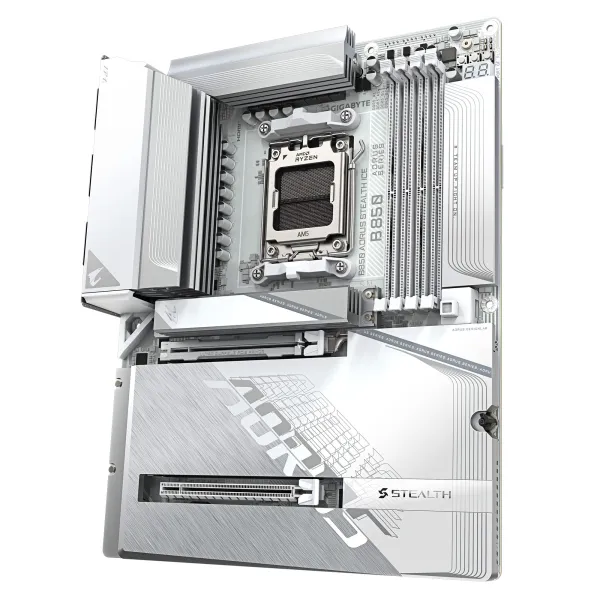 Материнська плата  sAM5 B850 4xDDR5 M.2 ATX GIGABYTE (B850_A_STEALTH_ICE) - Фото 2