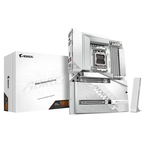 Материнська плата  sAM5 B850 4xDDR5 M.2 ATX GIGABYTE (B850_A_STEALTH_ICE) - Фото 6