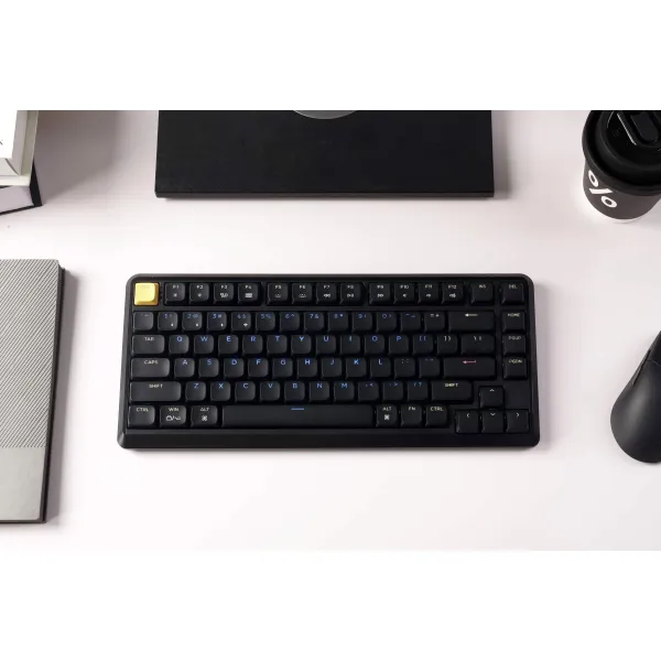 Клавиатура WL/BT/USB-A механическая, RGB, J1, K pro Banana, QMK, Hot-swap, EN/UKR, чёрная Keychron (J1-H4-UA) - Фото 2