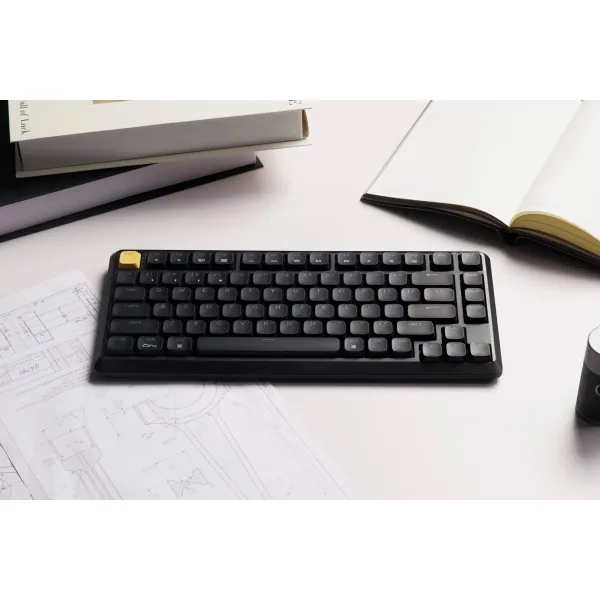 Клавиатура WL/BT/USB-A механическая, RGB, J1, K pro Banana, QMK, Hot-swap, EN/UKR, чёрная Keychron (J1-H4-UA) - Фото 3