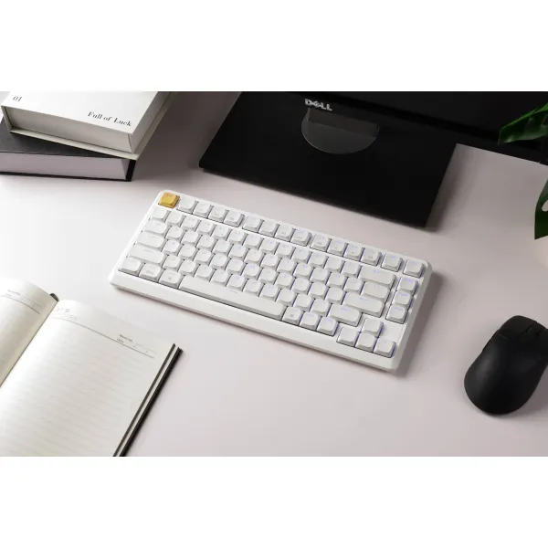 Клавиатура WL/BT/USB-A механическая, RGB, J1, K pro Red, QMK, Hot-swap, EN/UKR, белая Keychron (J1-Q1-UA) - Фото 2