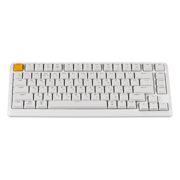 Клавиатура WL/BT/USB-A механическая, RGB, J1, K pro Red, QMK, Hot-swap, EN/UKR, белая Keychron (J1-Q1-UA) - Фото 4