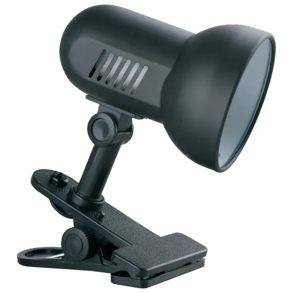 Лампа настольная E27, черная Classic Clip Panan Osram (4099854475917) - Фото 3