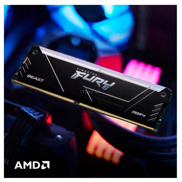 Память ПК DDR4 16GB 3200 FURY Beast RGB Kingston (KF432C16BB12A/16WP) - Фото 5