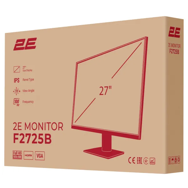 Монитор 27" F2725B, IPS, 100Hz 2E (2E-F2725B-01.EU) - Фото 12