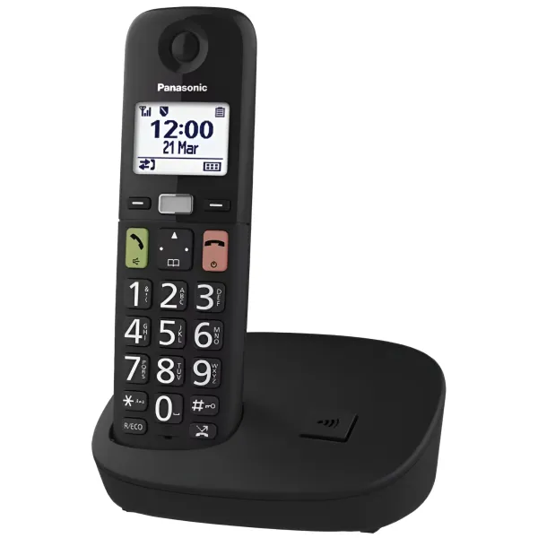Радиотелефон DECT  чёрный Panasonic (KX-TGU110UAB)