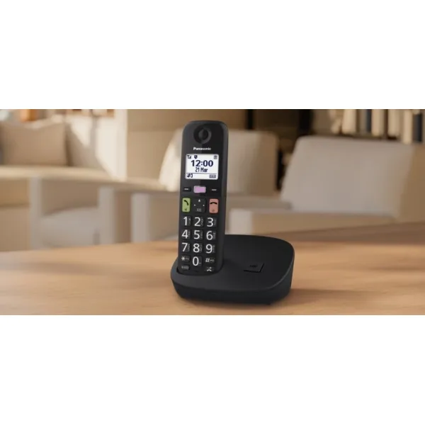 Радиотелефон DECT  чёрный Panasonic (KX-TGU110UAB) - Фото 1