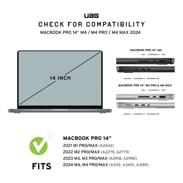 Чохол для MacBook Pro 14"(2021-2023), Essential Armor, Ice UAG (134011114343) - Фото 4
