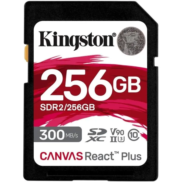 Карта памяти 256GB SD C10 UHS-II U3 R300/W260MB/s Kingston (SDR2/256GB)