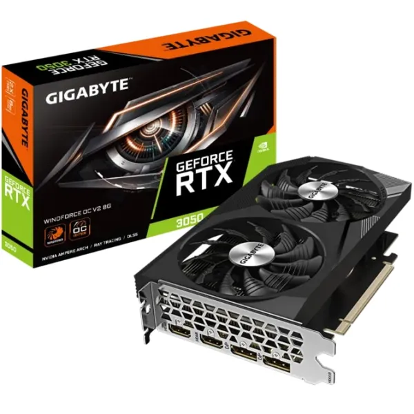 Відеокарта GeForce RTX 3050 8GB GDDR6 GIGABYTE (GV-N3050WF2OCV2-8GD) - Фото 6
