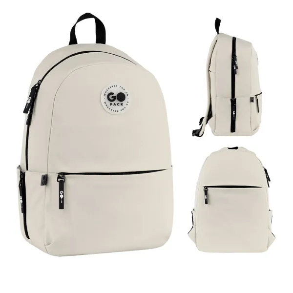 Рюкзак шкільний підлітковий GoPack Education Teens 188M-1 Бежевий (GO26-188M-1) - Фото 1
