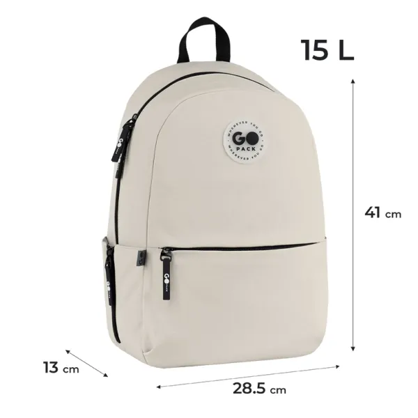 Рюкзак шкільний підлітковий GoPack Education Teens 188M-1 Бежевий (GO26-188M-1) - Фото 1