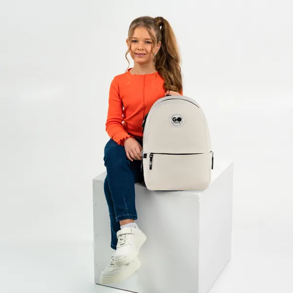 Рюкзак шкільний підлітковий GoPack Education Teens 188M-1 Бежевий (GO26-188M-1) - Фото 14