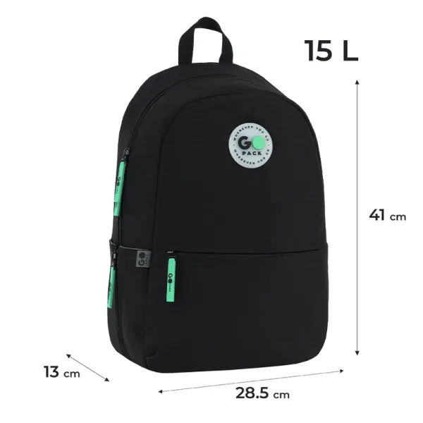 Рюкзак шкільний підлітковий GoPack Education Teens 188M-4 Чорний (GO26-188M-4) - Фото 1